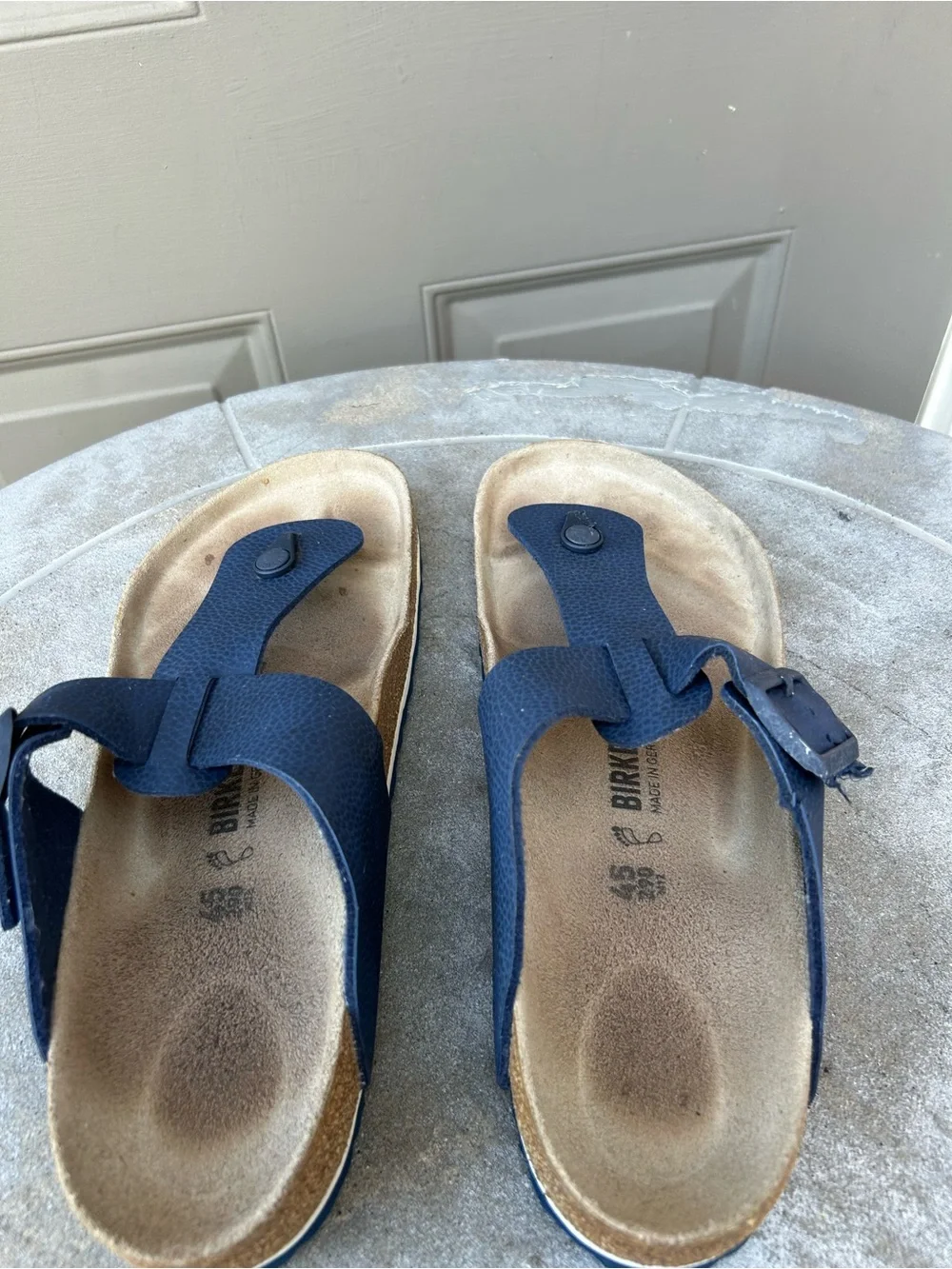Birken Stock Men Blue Thong Sandals (READ DESCRIPTION)